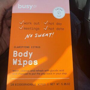 Organic Body Wipes 10 Count Gentle Skin Cleaning Wipes for Freshness On-The-Go